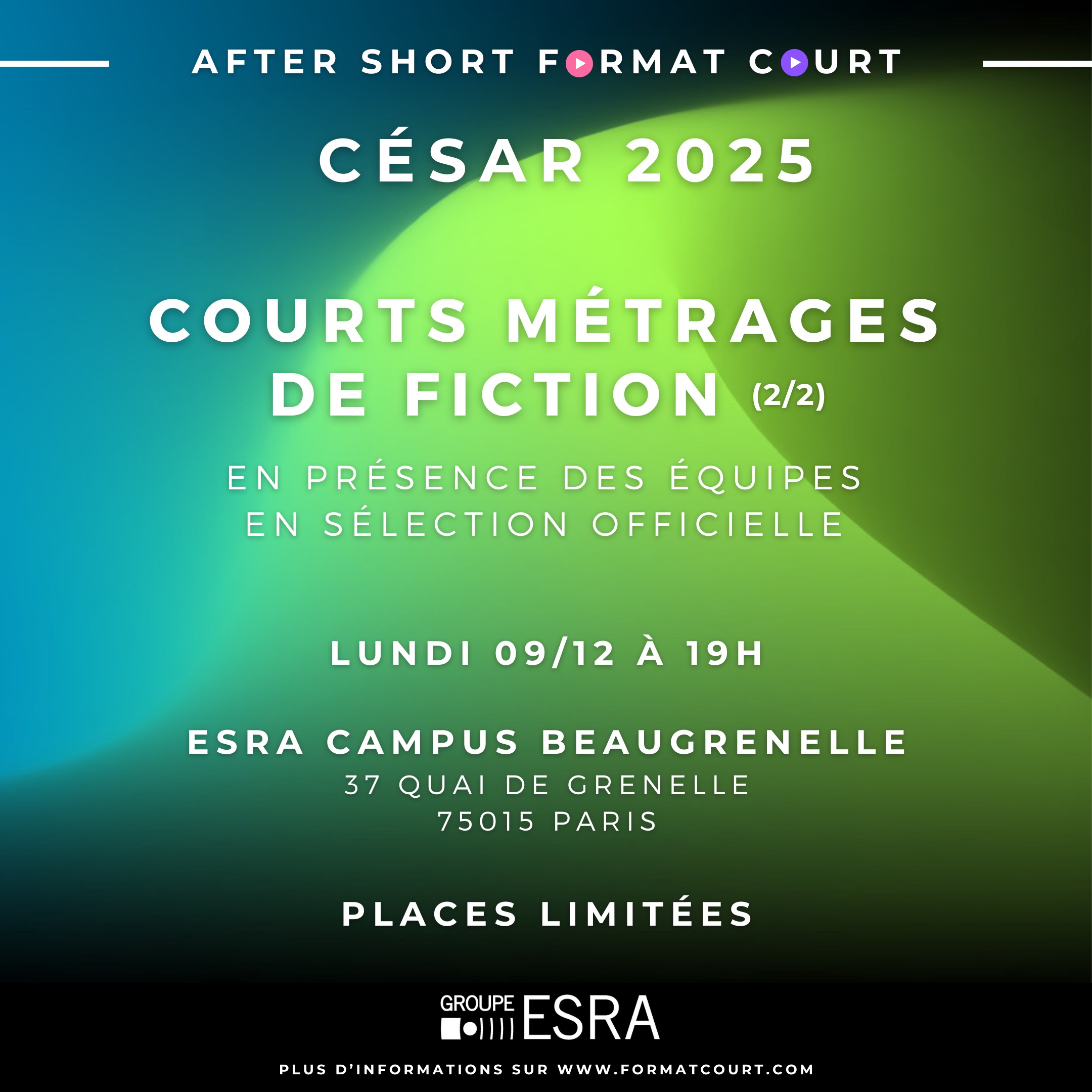 2ème After Short Fiction (2/2), 9.12, à 19h à l’ESRA !